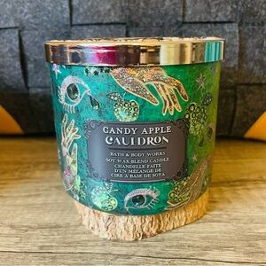 NEW BATH & BODY WORKS Candy Apple Cauldron Speciality Lid 3 Wick Candle